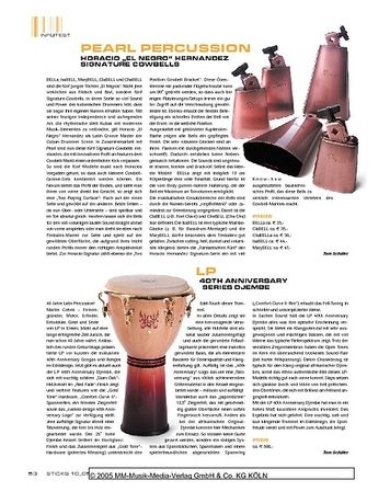 Sticks Pearl Horacio El Negro Hernandez Signature Cowbells Sticks Pearl Horacio El Negro Hernandez Signature Cowbells