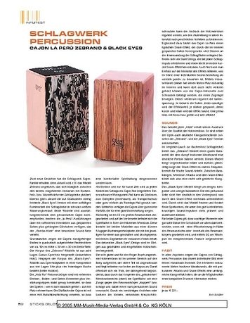 Sticks Schlagwerk Percussion Cajon La Peru Zebrano & Black Eyes Sticks Schlagwerk Percussion Cajon La Peru Zebrano & Black Eyes