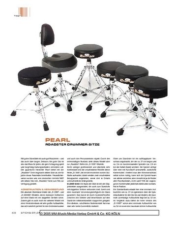 Sticks Pearl Roadster Drummer-Sitze Sticks Pearl Roadster Drummer-Sitze