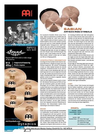 Sticks Sabian Artisan Ride Cymbals Sticks Sabian Artisan Ride Cymbals