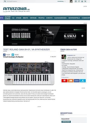 Amazona.de Test: Roland Gaia SH-01 Amazona.de Test: Roland Gaia SH-01