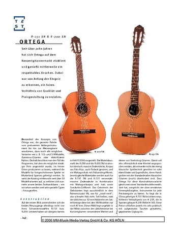 Gitarre & Bass Ortega R-131 SN & R-200 SN, Konzertgitarren Gitarre & Bass Ortega R-131 SN & R-200 SN, Konzertgitarren