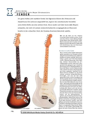 Gitarre & Bass Fender John Mayer & Eric Johnson Stratocasters, E-Gitarren Gitarre & Bass Fender John Mayer & Eric Johnson Stratocasters, E-Gitarren