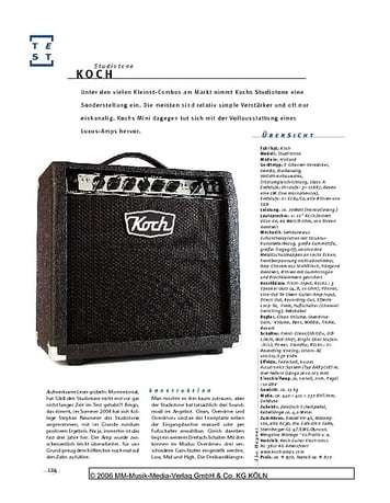 Gitarre & Bass Koch Studiotone, Gitarren-Combo Gitarre & Bass Koch Studiotone, Gitarren-Combo