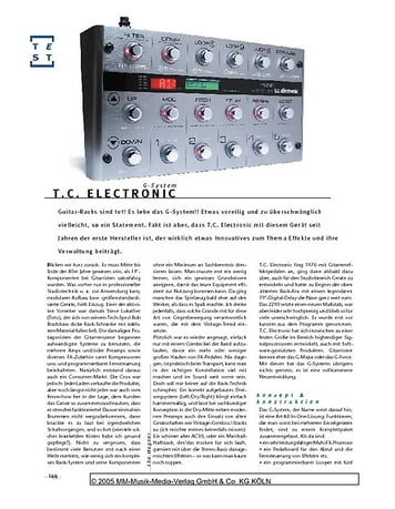 Gitarre & Bass TC Electronic G-System Gitarre & Bass TC Electronic G-System