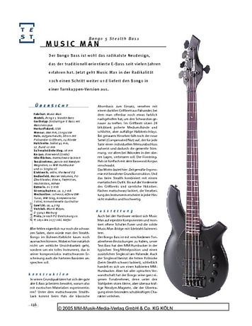 Gitarre & Bass Music Man Bongo 5 Stealth, Fünfsaiter-E-Bass Gitarre & Bass Music Man Bongo 5 Stealth, Fünfsaiter-E-Bass