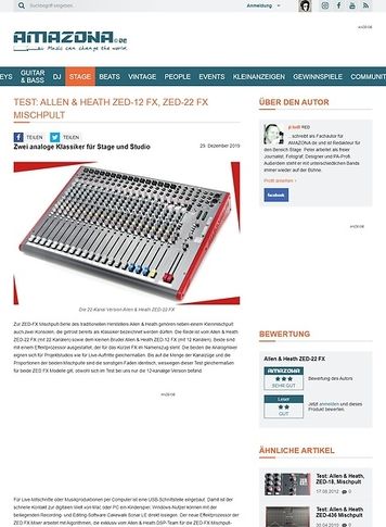 Amazona.de ALLEN & HEATH ZED-12 FX, ZED-22 FX Amazona.de ALLEN & HEATH ZED-12 FX, ZED-22 FX
