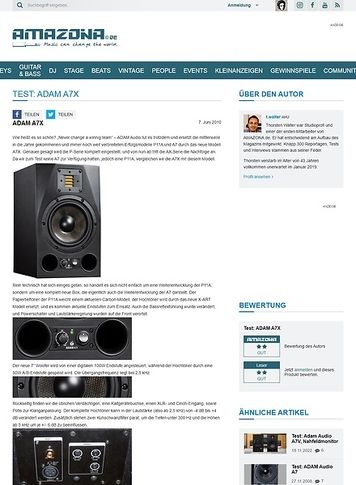 Amazona.de Test: ADAM A7X Amazona.de Test: ADAM A7X