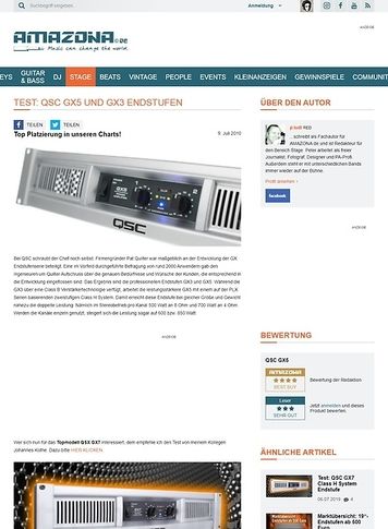Amazona.de Test: QSC Endstufe GX5 Amazona.de Test: QSC Endstufe GX5