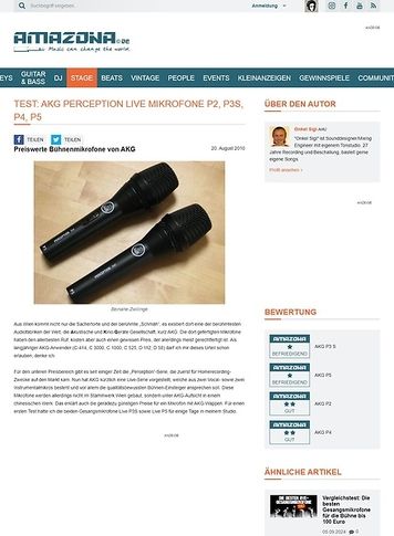 Amazona.de Test: AKG Perception Live-Serie Teil 1 Amazona.de Test: AKG Perception Live-Serie Teil 1