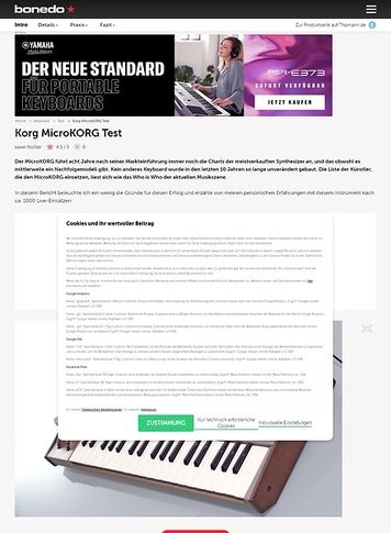 Bonedo.de Korg MicroKORG Bonedo.de Korg MicroKORG