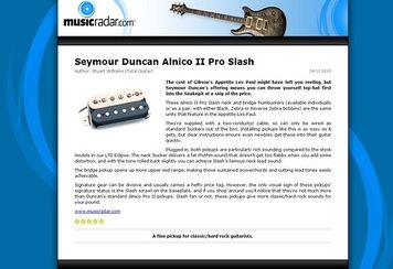 MusicRadar.com Seymour Duncan Alnico II Pro Slash MusicRadar.com Seymour Duncan Alnico II Pro Slash