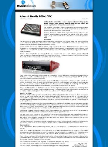 MusicRadar.com Allen & Heath ZED-10FX MusicRadar.com Allen & Heath ZED-10FX
