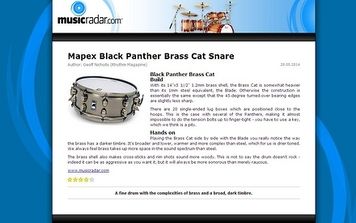 MusicRadar.com Mapex Black Panther Brass Cat Snare MusicRadar.com Mapex Black Panther Brass Cat Snare