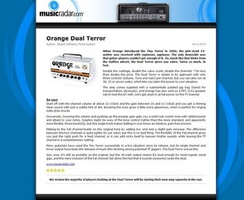 MusicRadar.com Orange Dual Terror MusicRadar.com Orange Dual Terror