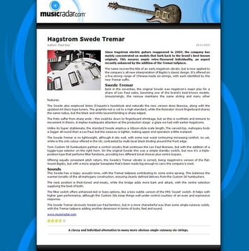 MusicRadar.com Hagstrom Swede Tremar MusicRadar.com Hagstrom Swede Tremar