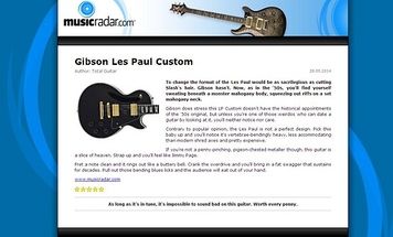 MusicRadar.com Gibson Les Paul Custom MusicRadar.com Gibson Les Paul Custom