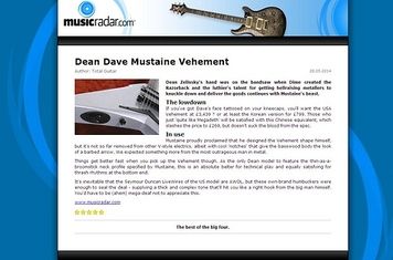 MusicRadar.com Dean Dave Mustaine Vehement MusicRadar.com Dean Dave Mustaine Vehement