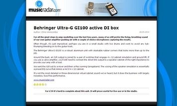 MusicRadar.com Behringer Ultra-G GI100 active DI box MusicRadar.com Behringer Ultra-G GI100 active DI box