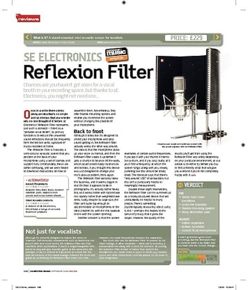 Computer Music SE ELECTRONICS Reflexion Filter Computer Music SE ELECTRONICS Reflexion Filter