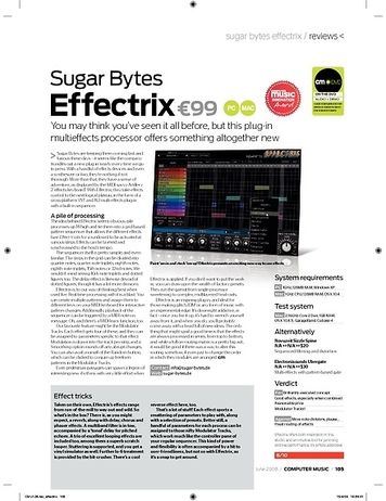 Computer Music Sugar Bytes Effectrix Computer Music Sugar Bytes Effectrix