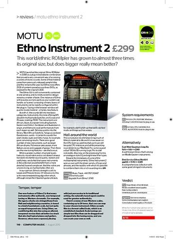 Computer Music MOTU Ethno Instrument 2 Computer Music MOTU Ethno Instrument 2