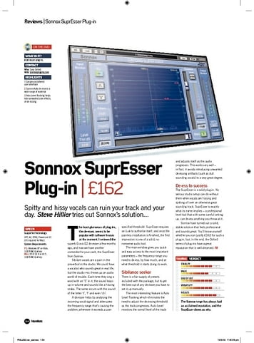 Future Music Sonnox SuprEsser Future Music Sonnox SuprEsser