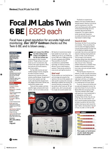Future Music Focal Twin 6 BE Future Music Focal Twin 6 BE