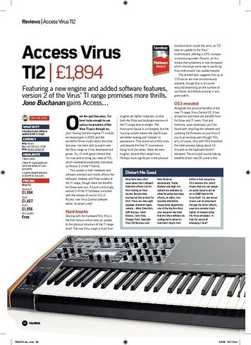 Future Music Access Virus TI2 Future Music Access Virus TI2