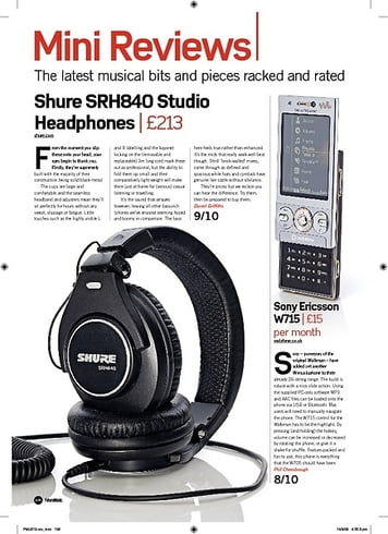 Future Music Shure SRH840 Future Music Shure SRH840