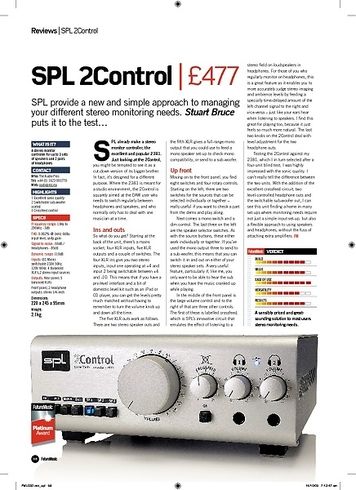Future Music SPL 2Control Future Music SPL 2Control