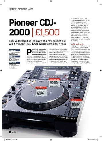 Future Music Pioneer CDJ2000 Future Music Pioneer CDJ2000