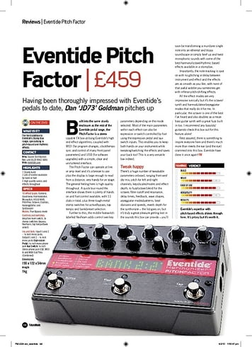 Future Music Eventide Pitch Factor Future Music Eventide Pitch Factor