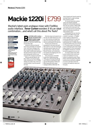 Future Music Mackie 1220i Future Music Mackie 1220i
