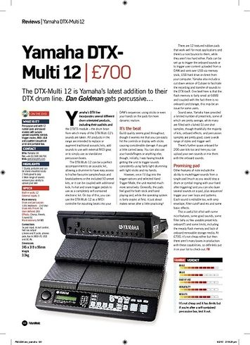 Future Music Yamaha DTXMulti 12 Future Music Yamaha DTXMulti 12
