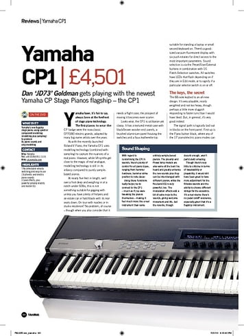 Future Music Yamaha CP1 Future Music Yamaha CP1