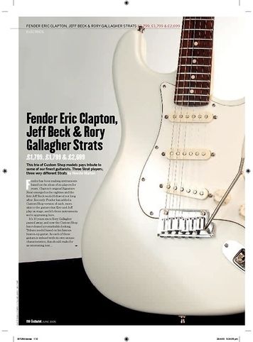 Guitarist Jeff Beck Signature Strat Guitarist Jeff Beck Signature Strat