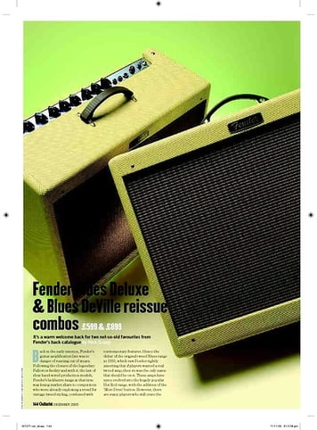 Guitarist Fender Blues DeVille reissue combo Guitarist Fender Blues DeVille reissue combo