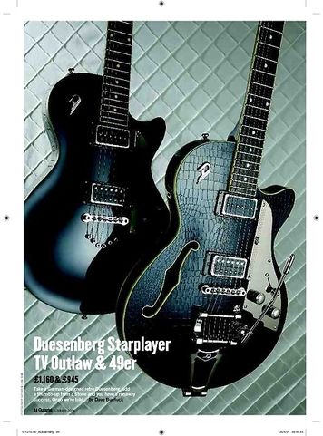 Guitarist Duesenberg Starplayer TV Outlaw Guitarist Duesenberg Starplayer TV Outlaw