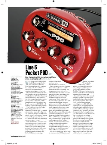Guitarist Line 6 Pocket POD Guitarist Line 6 Pocket POD