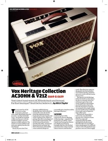 Guitarist Vox V212 Guitarist Vox V212