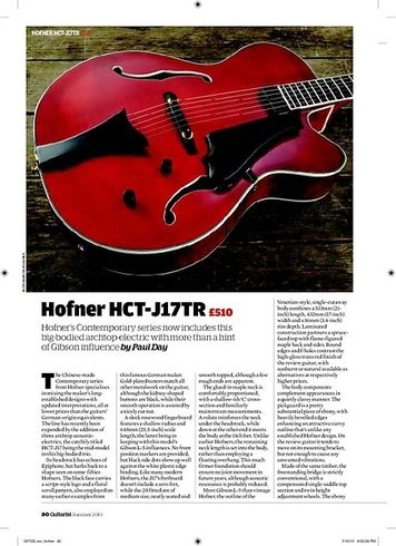 Guitarist Hofner HCTJ17TR Guitarist Hofner HCTJ17TR