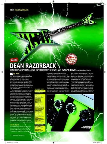 Total Guitar Dean Razorback Total Guitar Dean Razorback