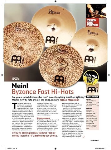 Rhythm Meinl Byzance Fast HiHats Rhythm Meinl Byzance Fast HiHats