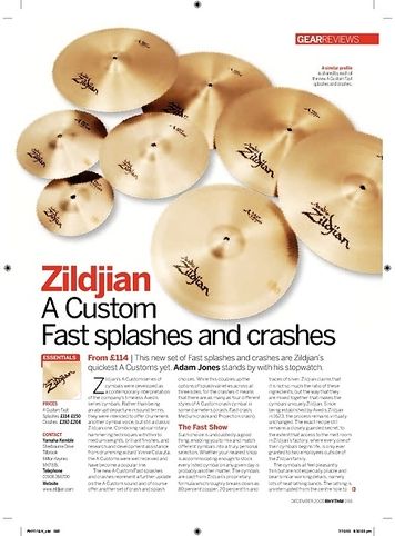 Rhythm Zildjian A Custom Fast splashes and crashes Rhythm Zildjian A Custom Fast splashes and crashes