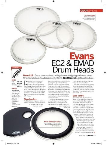 Rhythm Evans EC2 and EMAD Drum Heads Rhythm Evans EC2 and EMAD Drum Heads