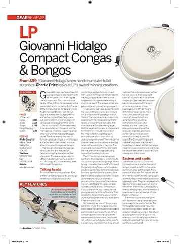 Rhythm LP Giovanni Hidalgo Compact Congas and Bongos Rhythm LP Giovanni Hidalgo Compact Congas and Bongos