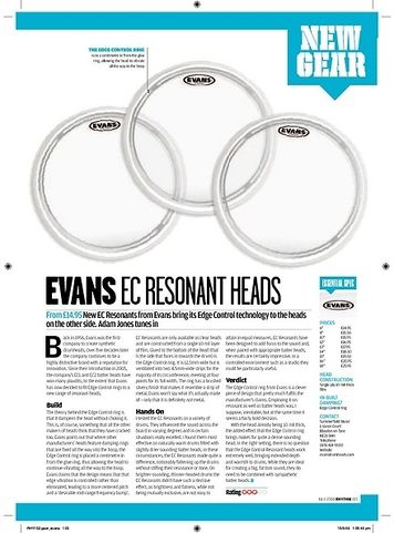 Rhythm Evans EC Resonant Drum Heads Rhythm Evans EC Resonant Drum Heads