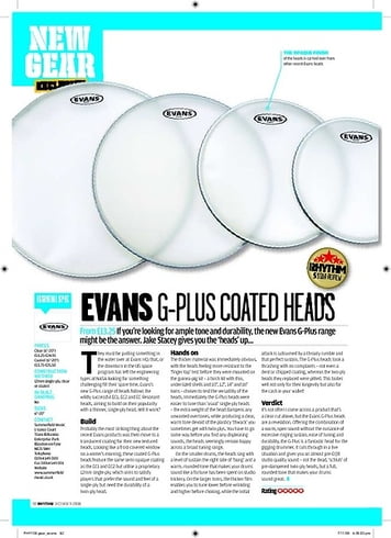 Rhythm Evans GPlus Coated heads Rhythm Evans GPlus Coated heads