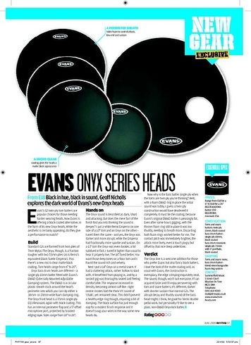 Rhythm EVANS ONYX SERIES HEADS Rhythm EVANS ONYX SERIES HEADS